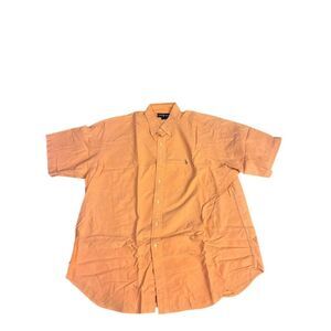 Ralph Lauren Men's XL Orange Short Sleeve Button‎ Down Shirt Casual